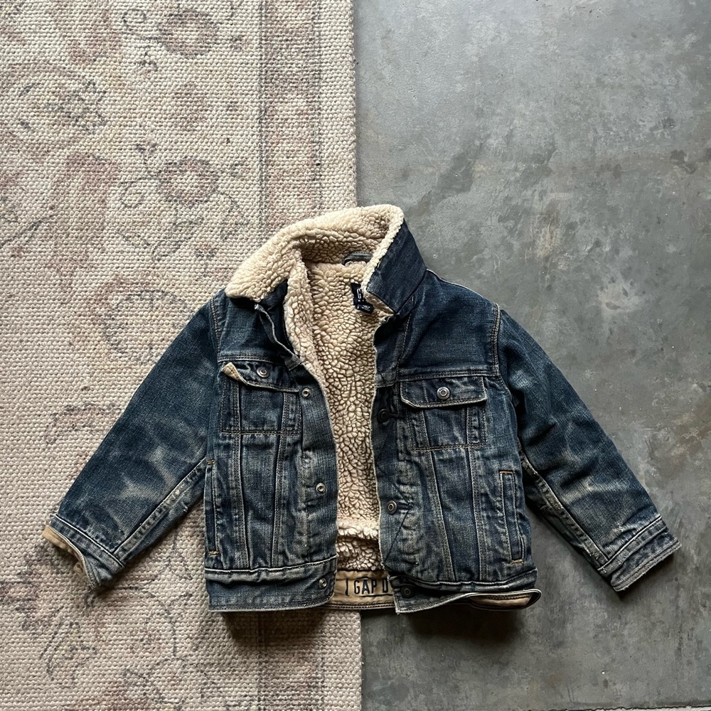 Gap Denim Sherpa-Lined Kids Jacket